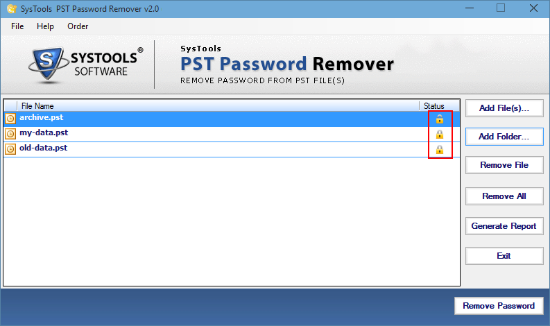 browsed, once the files are browsed, you can see the current status