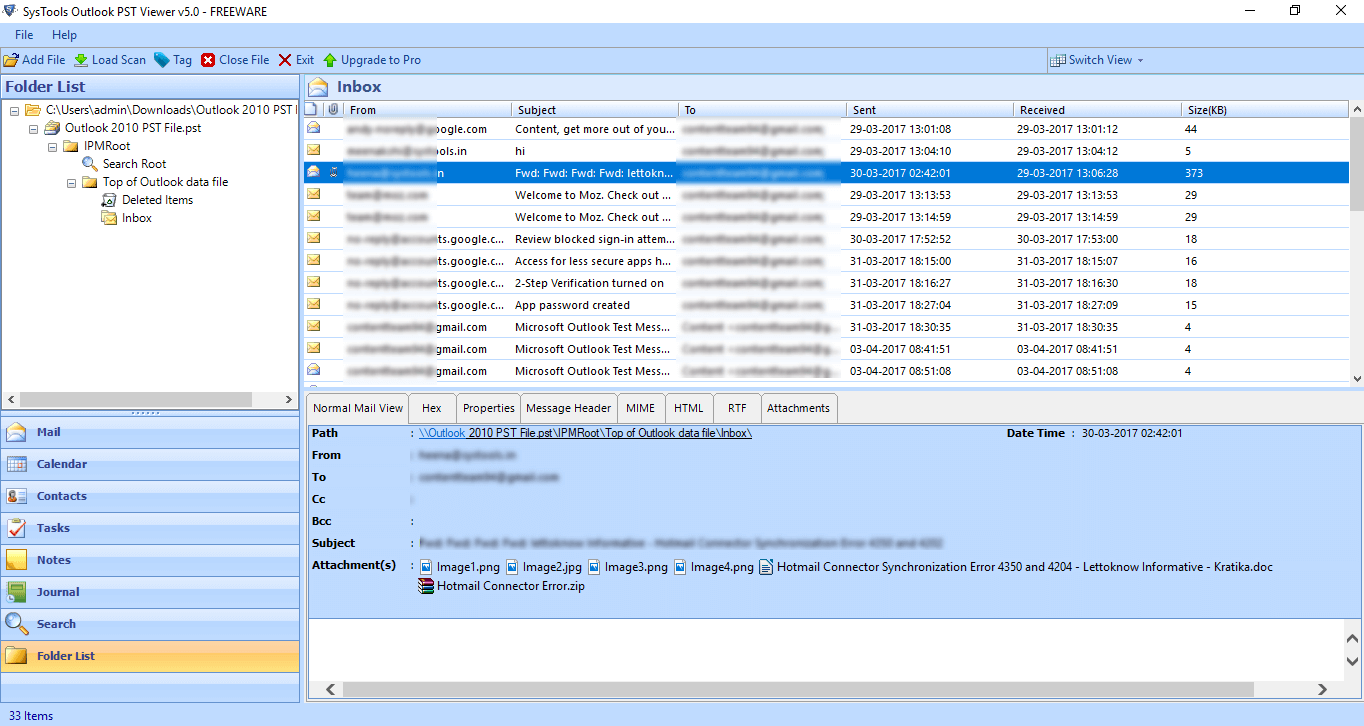 PST File Viewer Open Outlook PST Files Read Emails With Attachment