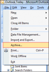 1: Split Large PST File In Outlook 2019