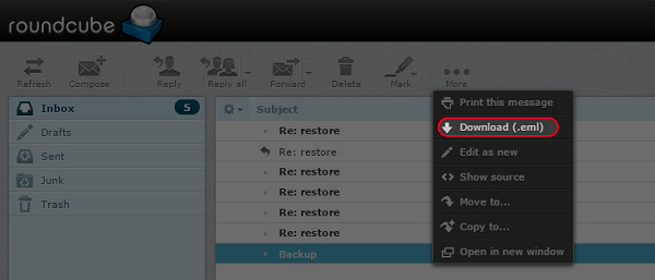 Step 4: Roundcube to Outlook PST