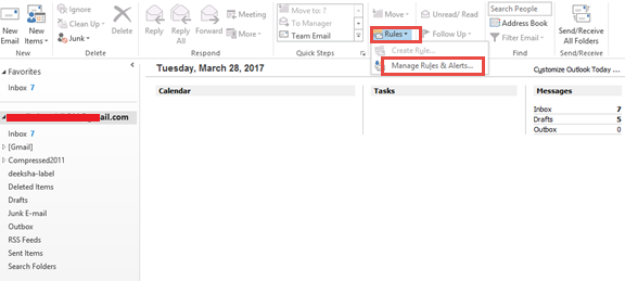 Automatically Move Emails to Folder in Outlook 2013