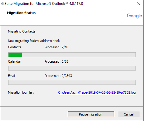 Start Migrate OST to Gmail task