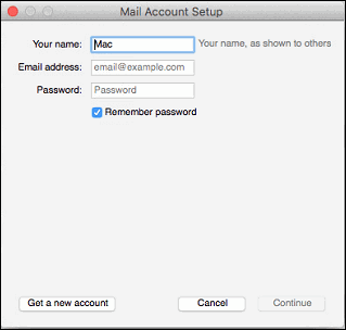 Mail Account Setup Mac