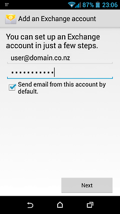enter the Office 365 email address and password