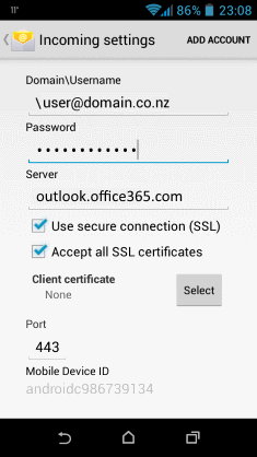 Click the user secure connection