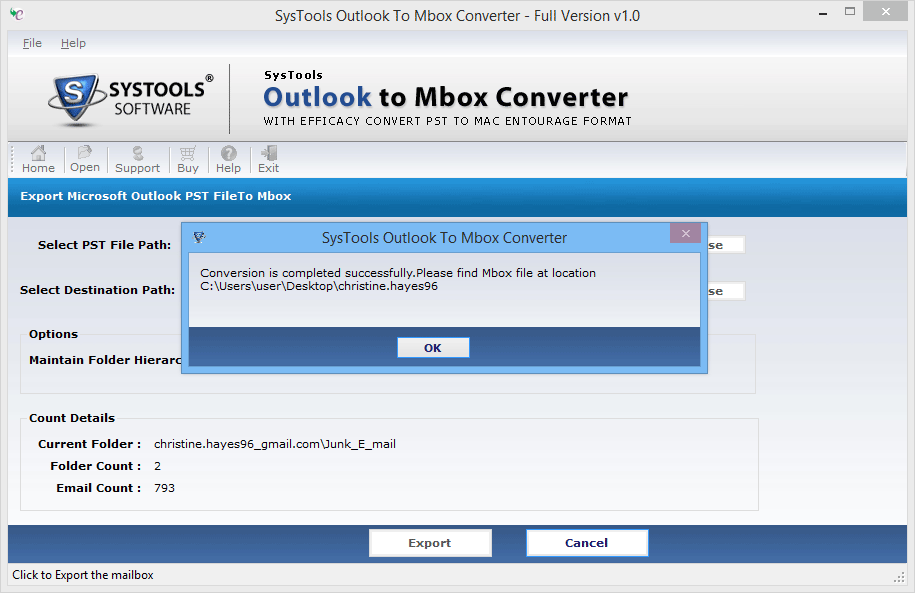 transfer thunderbird email to outlook