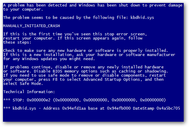 BSOD Error in Windows XP, Vista, 7