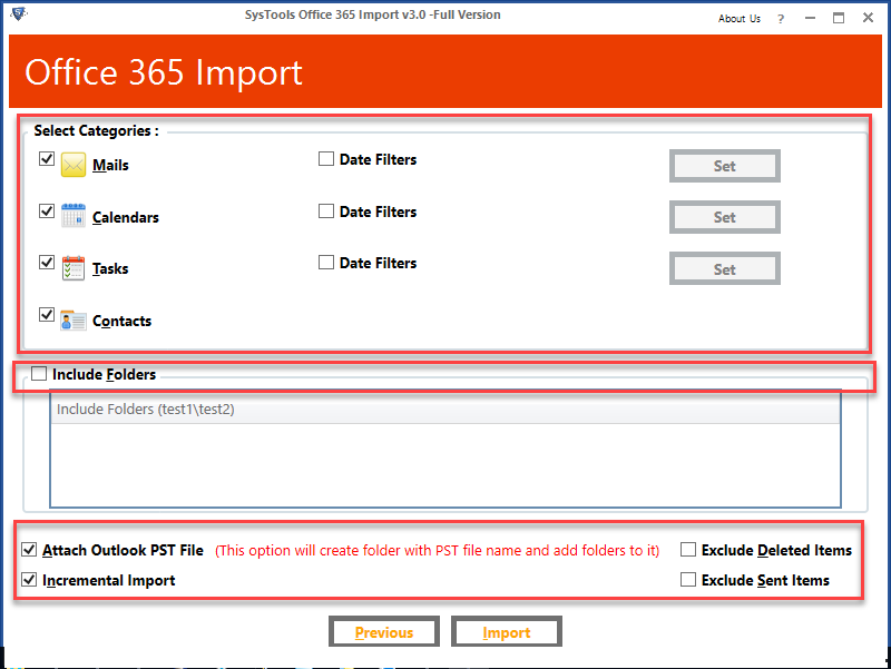Step 3: Import PST File in Outlook Web Access Done