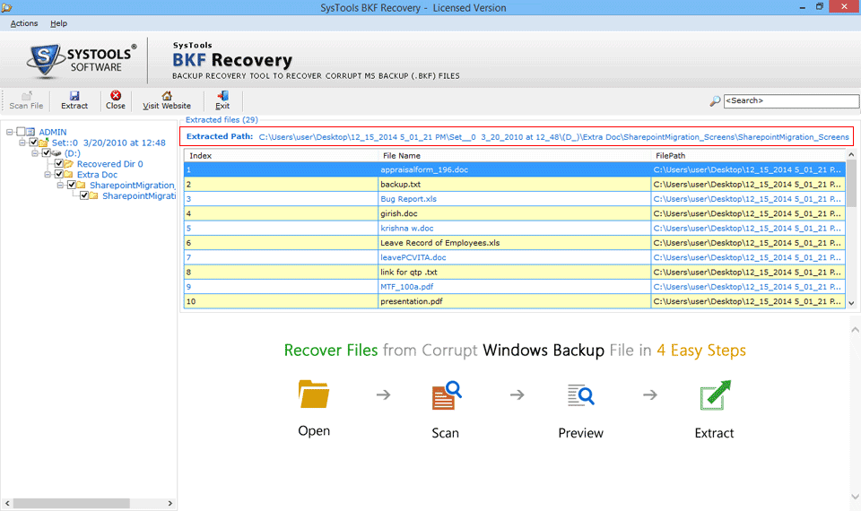 repair corrupt Windows backup file