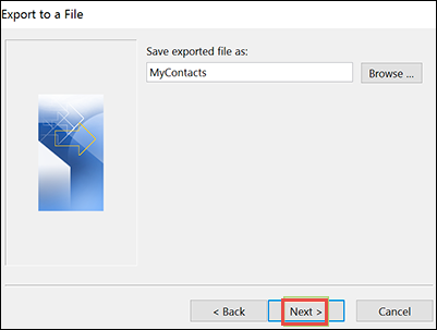 export contacts from Outlook to Android phone