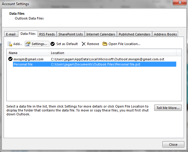 change password in outlook desktop