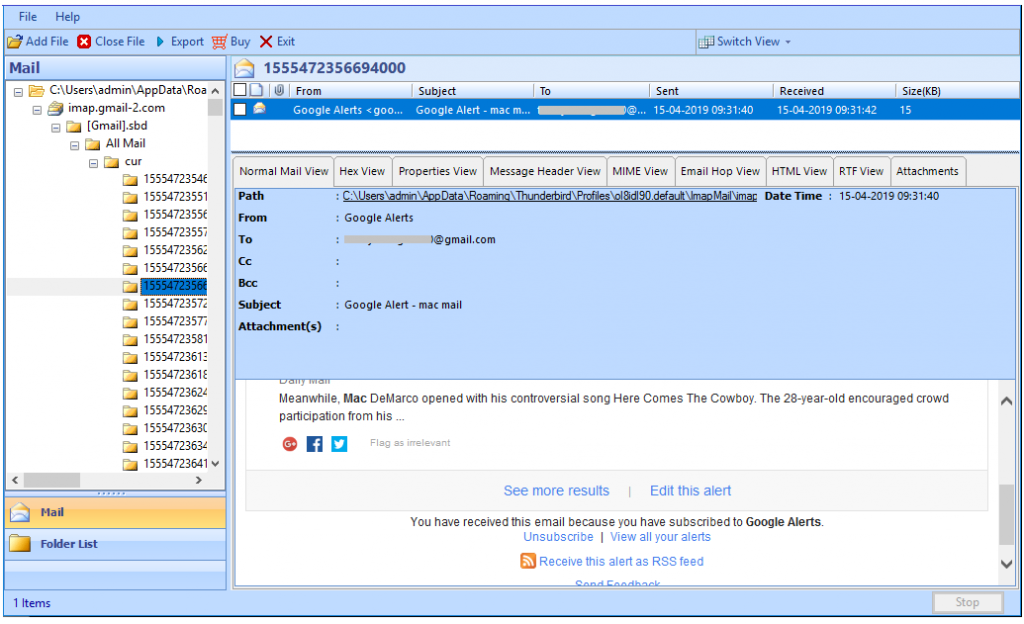 Convert Thunderbird Message Storage Type to PST Both MBOX & Maildir