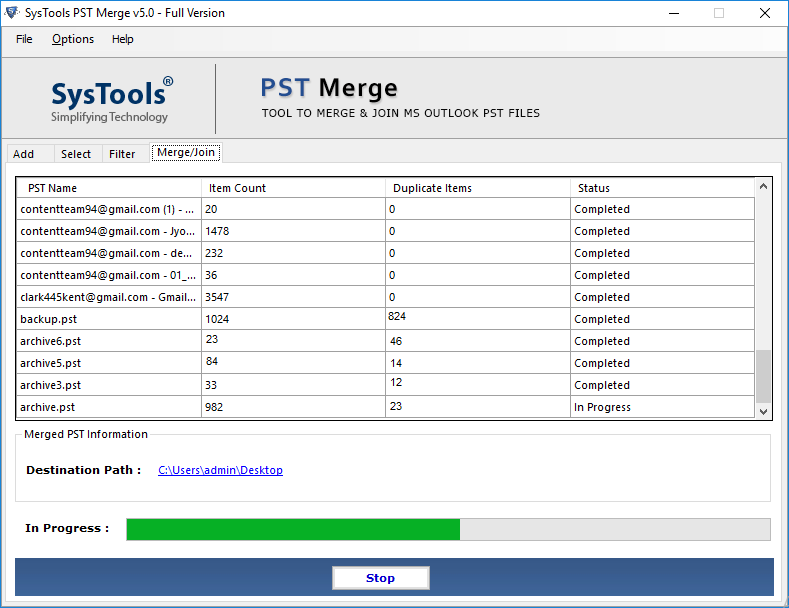 Merge Multiple Archive PST Files