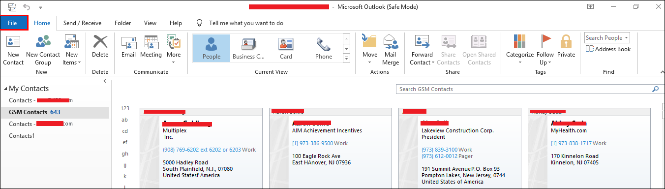 export contacts from outlook 2010