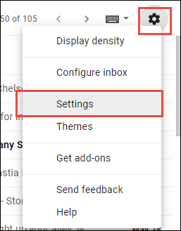 Open Gmail Settings