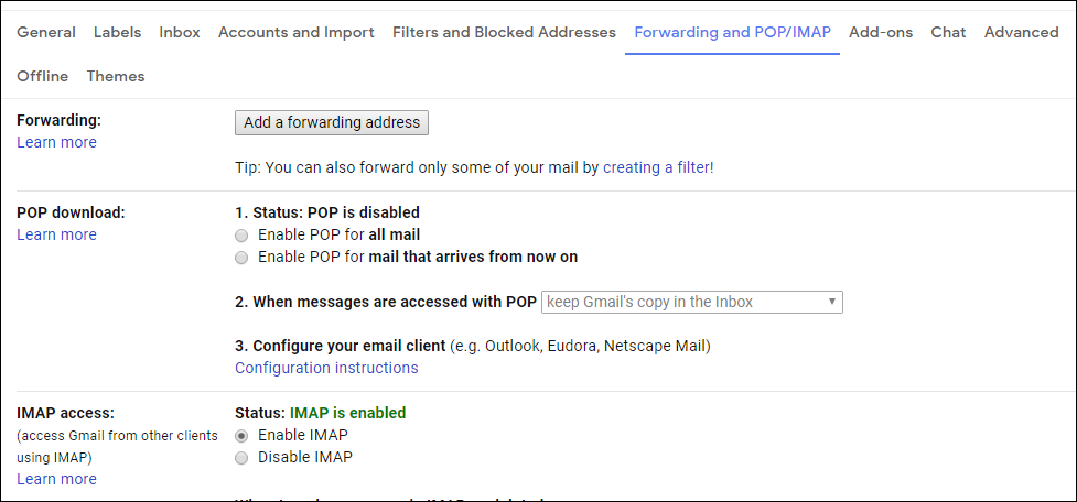 Opt IMAP