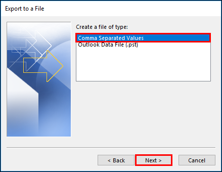 how to export contacts from outlook 2007