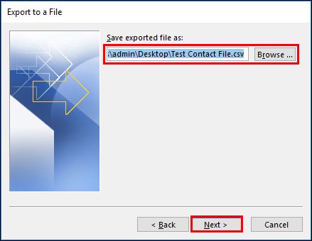 how to extract contacts from outlook