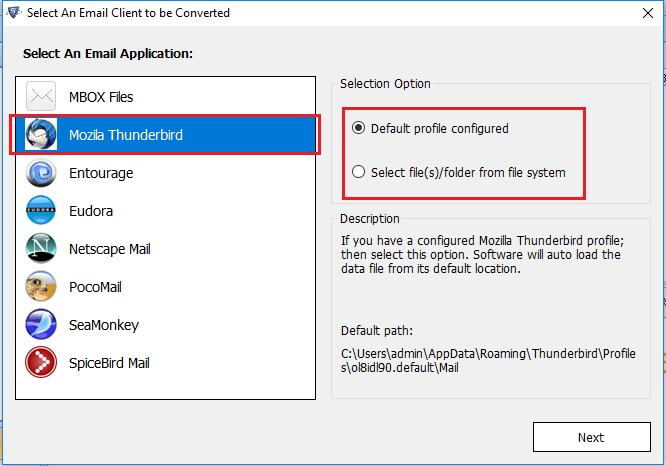 scan thunderbird mbox