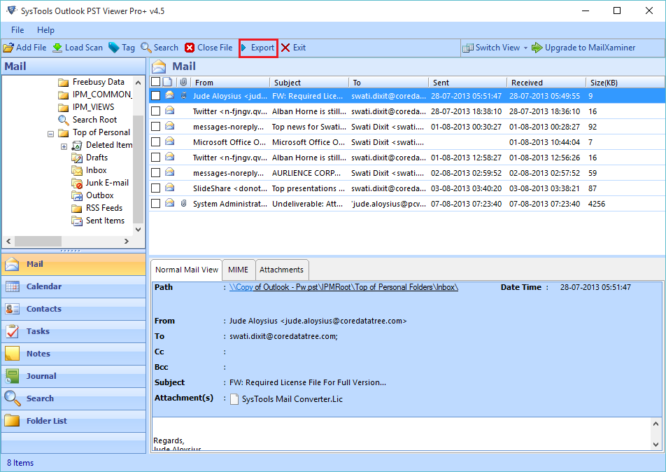 Extract Contacts From PST File Export Outlook Address Book Data