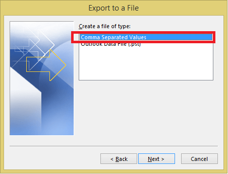choose csv mode