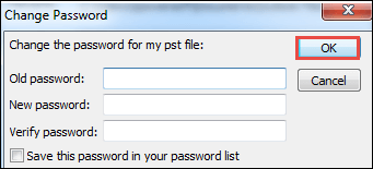 remove forgotten password from pst file outlook 2019