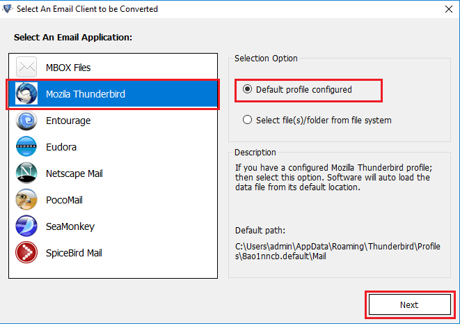 Get Configured Mailbox
