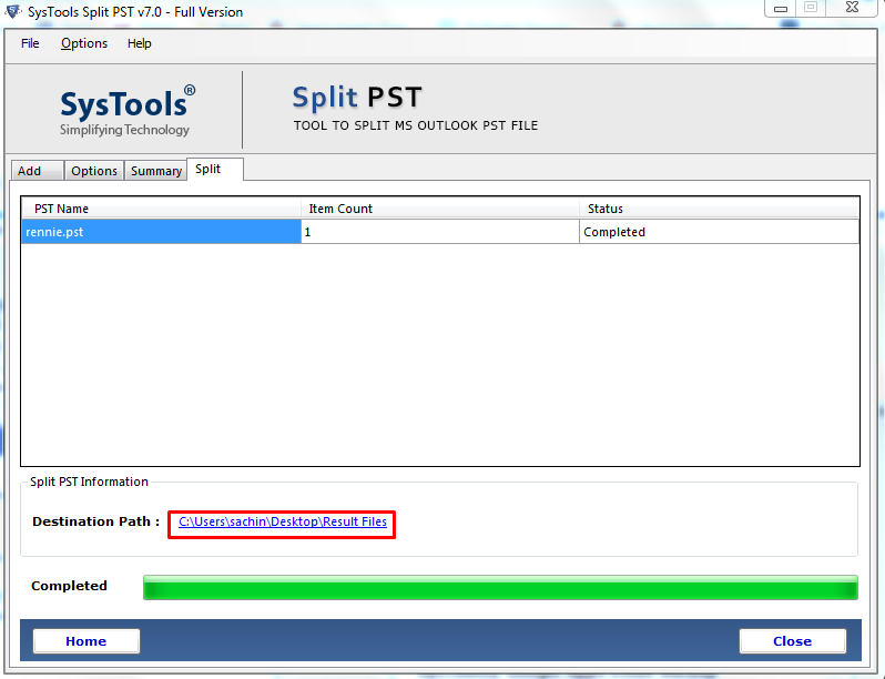 split pst file