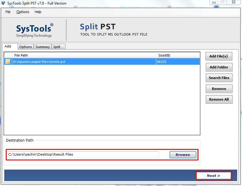 split pst file