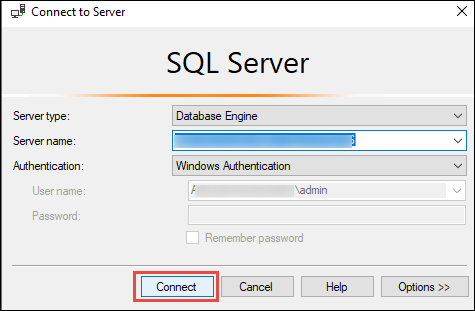 Authorize Additional Connections After Connecting to SQL Server Database Engine