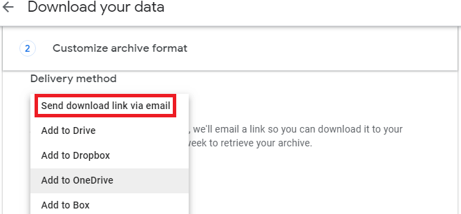 upload google takeout to new account