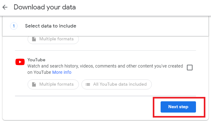 import google takeout to new account