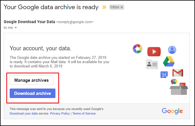 how to upload google takeout to new account
