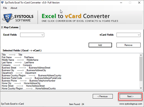 Save contacts from Excel to Google Contacts