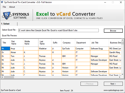 Kontakte aus Excel