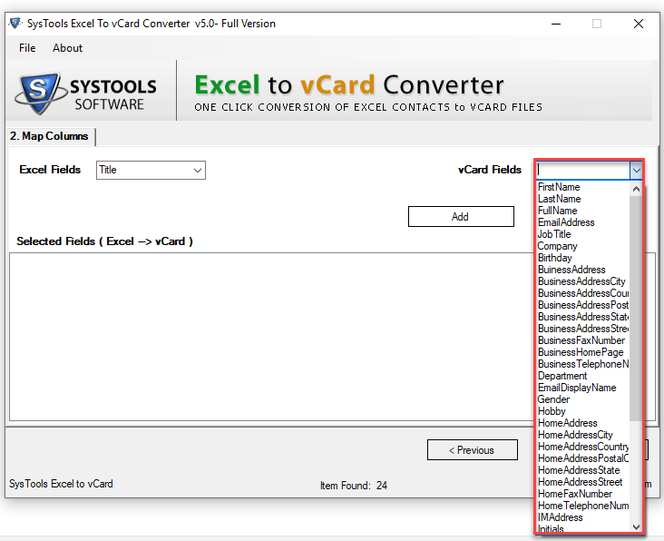 Excel Contacts to VCF