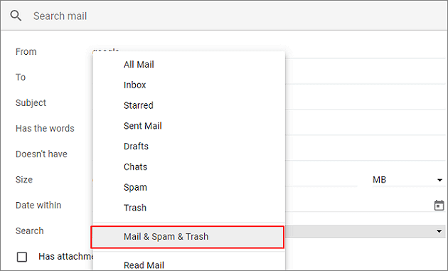 Mail & Spam & Trash