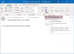 how do i recall an email in outlook 2020 how do i recall an email in outlook 2020