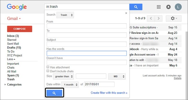 how do you recover permanently deleted emails from gmail