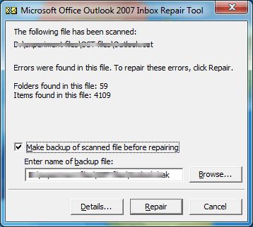 Fix 0X80040115 Outlook Error