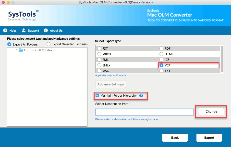 Mac Outlook Contacts to VCF 