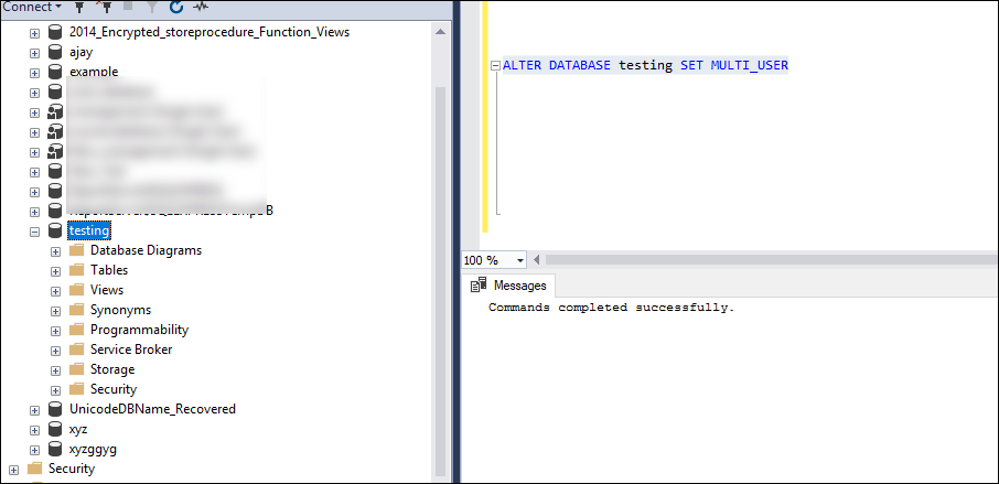 SQL Database Suspect Mode Recovery