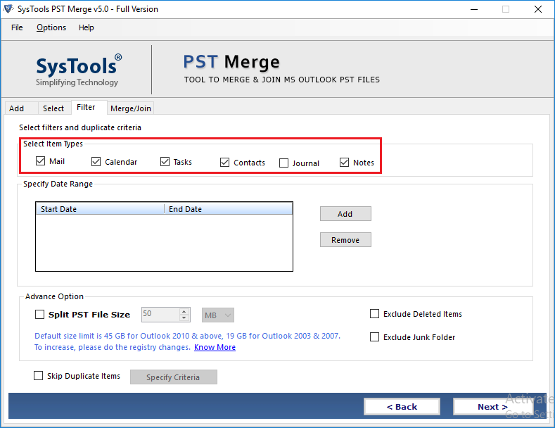 Merge Archive PST Files