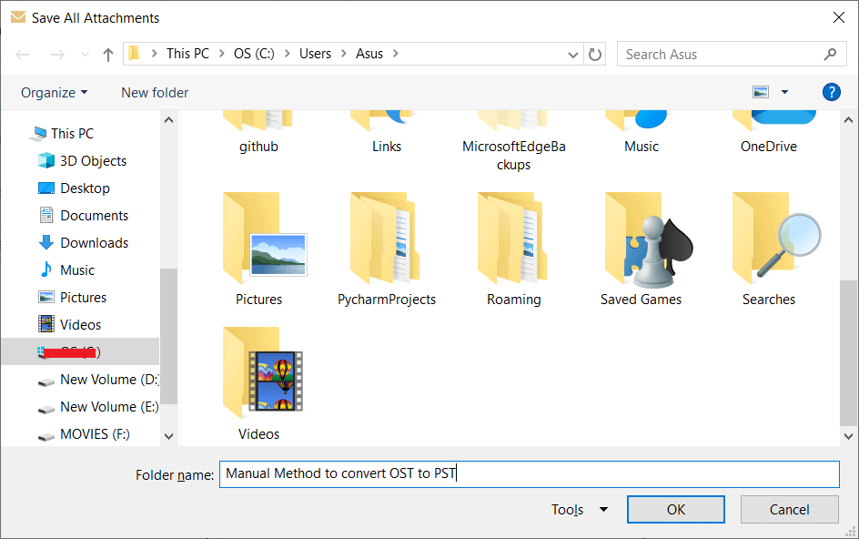 Name the Folder