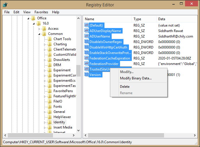 Registry Editor