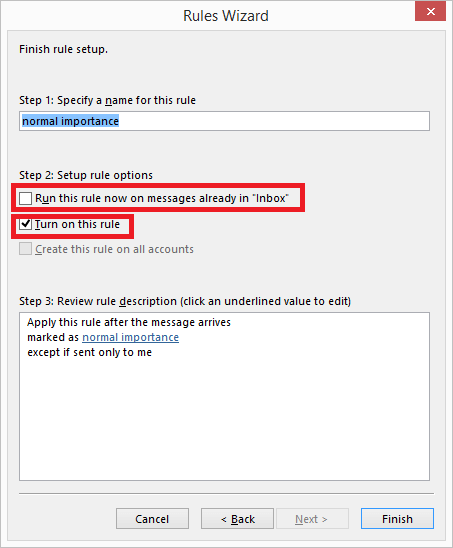 Outlook Rules Do Not Work