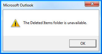 The Deleted Items Folder is Unavailable in Outlook