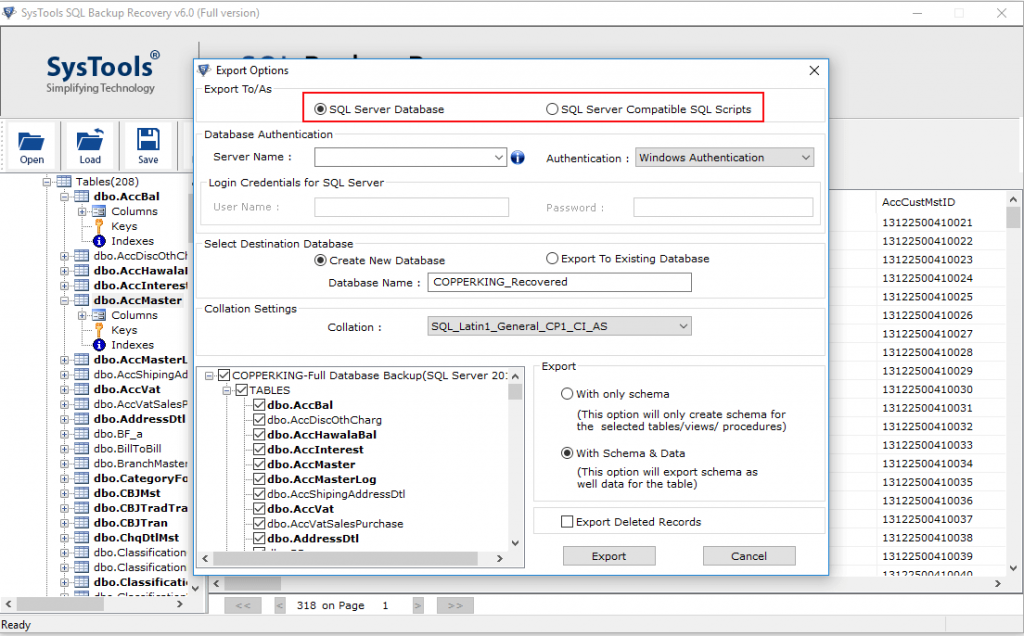 Reinstate BAK File to SQL Server Database