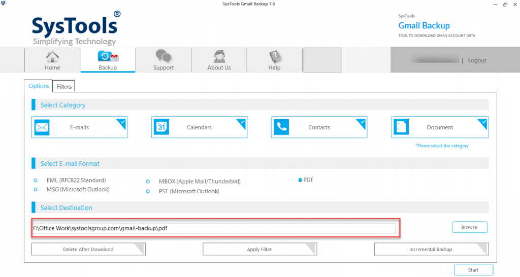 choose the folder path to save
