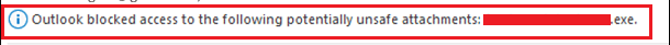Unable to Open Blocked Attachments in Outlook 2016